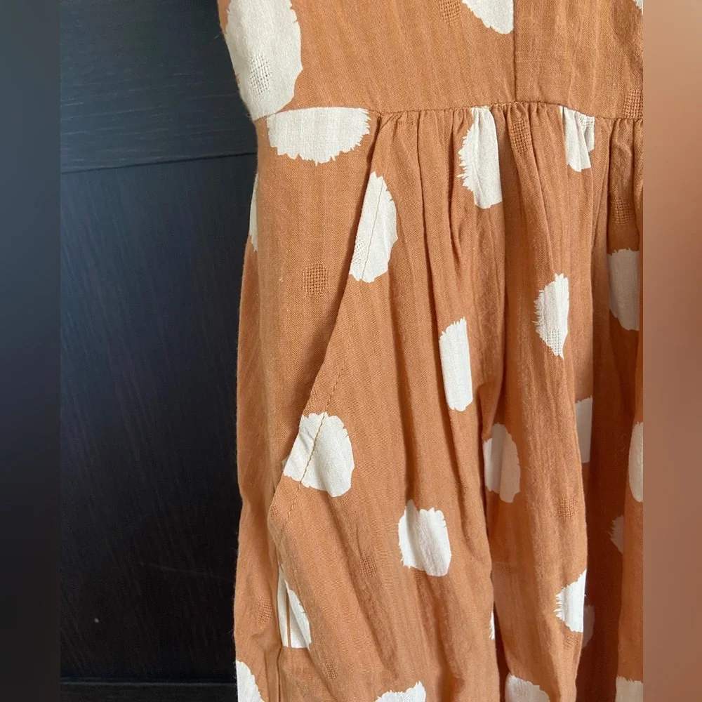 Roolee - The Josie Maxi Orange and White Polka Dot Dress - Picture 5 of 5